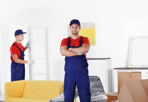 Prepared furniture packed safely for storage in Purley