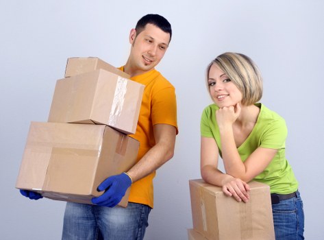 Charity donation items prepared for reuse and recycling