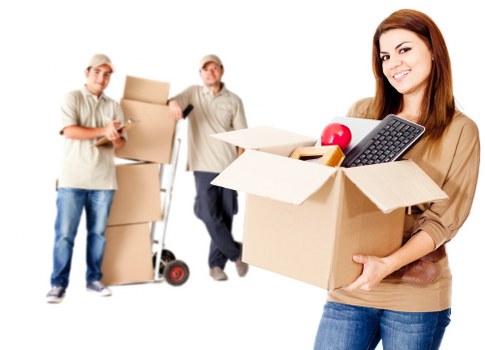 Packed boxes and furniture ready for removals in Purley