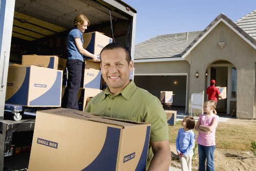 Removal van loading for a Purley apartment relocation